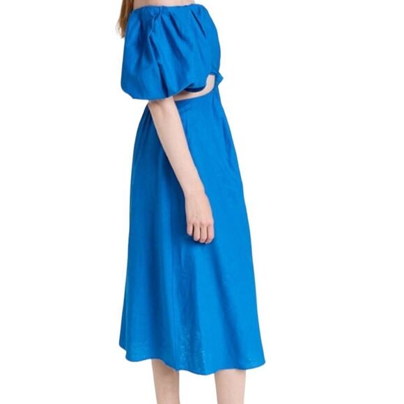 FARM Rio Azure Off-Shoulder Midi Dress - Picture 4 of 11